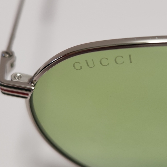 Gucci Pilot Sunglasses GG1051S Light Green Tint - Picture 11 of 16